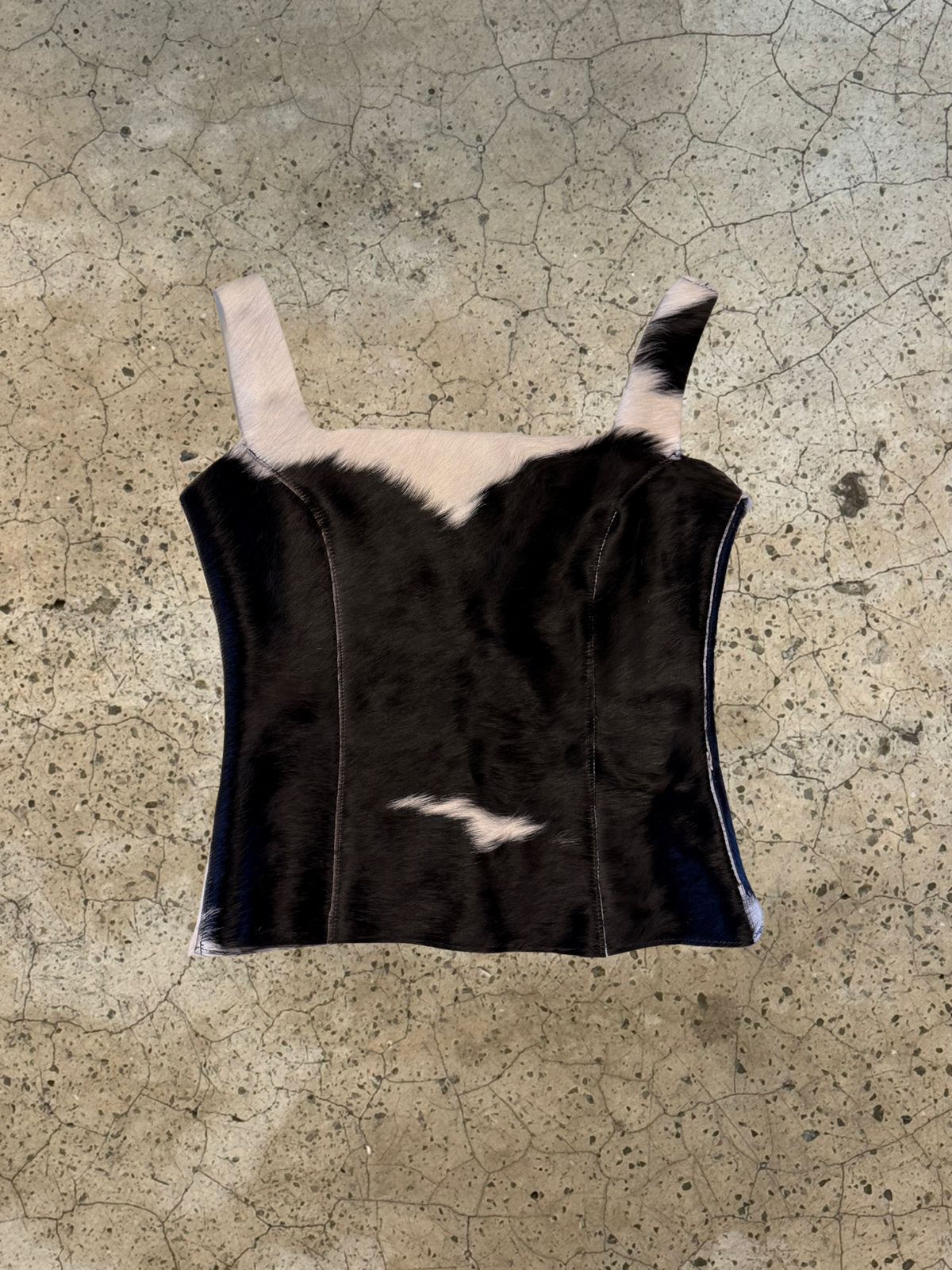 Corset couro de vaca certificado LWG peça única