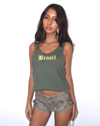Regata Rhinestones Washed Green