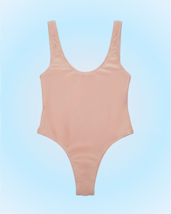 Maiô lycra rosa brilho peça única verão