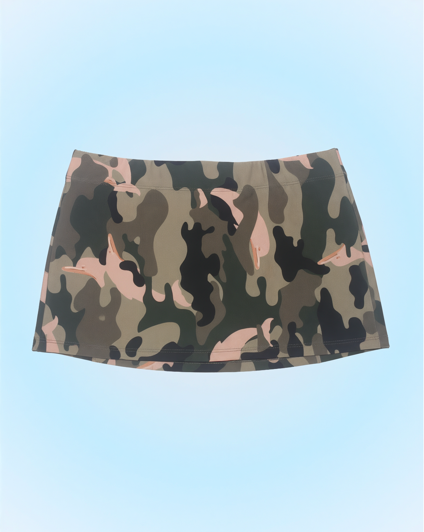 Saia lycra estampa camuflada golfinhos verão