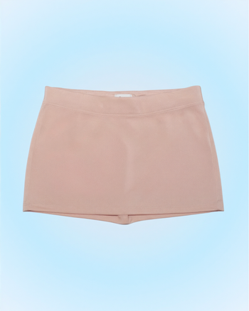 Saia lycra rosa brilho peça única verão